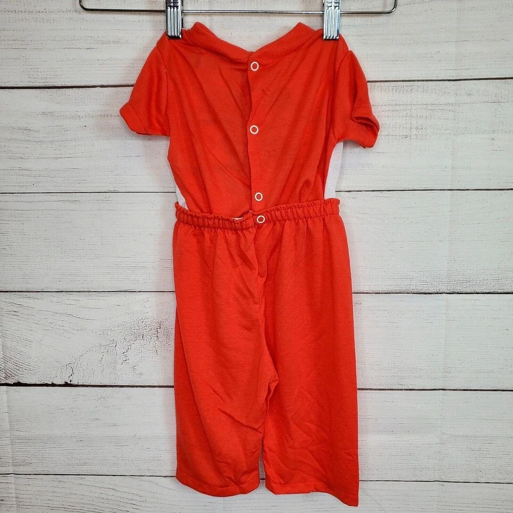 Vintage Waly Disney Co. Mickey Mouse 1984 Snap Pajamas Toddler Size 9M US Made - Picture 5 of 11